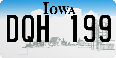 IA license plate DQH199