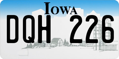 IA license plate DQH226