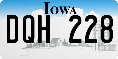 IA license plate DQH228