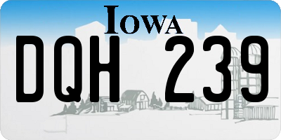 IA license plate DQH239