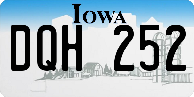 IA license plate DQH252