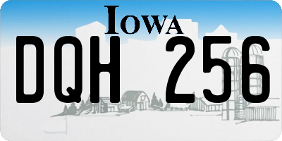 IA license plate DQH256