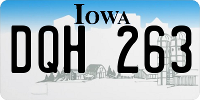 IA license plate DQH263