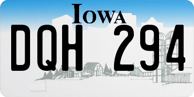 IA license plate DQH294