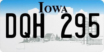 IA license plate DQH295