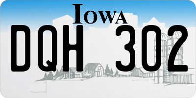 IA license plate DQH302