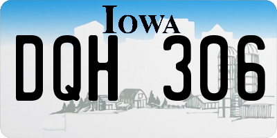 IA license plate DQH306