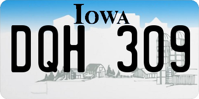 IA license plate DQH309