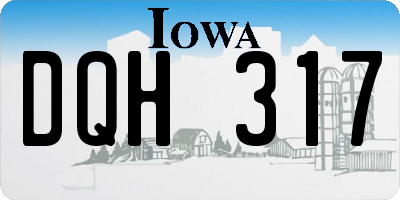 IA license plate DQH317