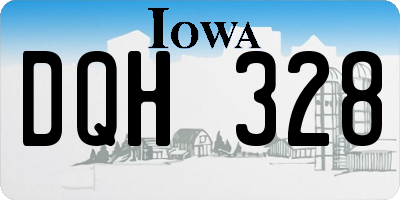 IA license plate DQH328