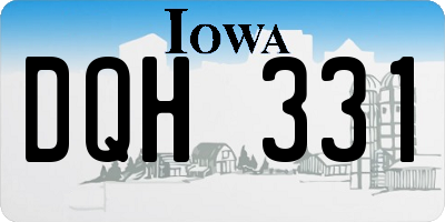 IA license plate DQH331