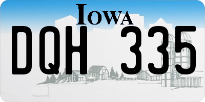 IA license plate DQH335