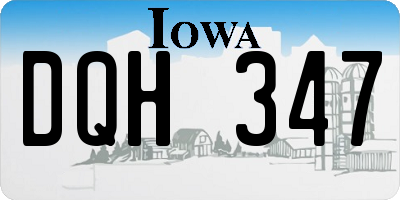 IA license plate DQH347