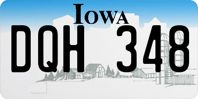 IA license plate DQH348