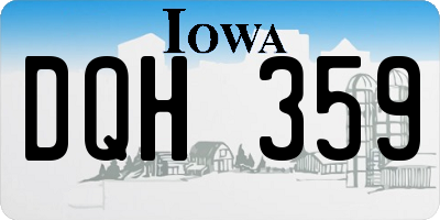IA license plate DQH359