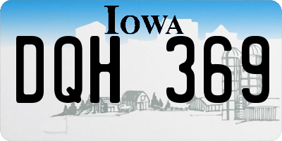 IA license plate DQH369