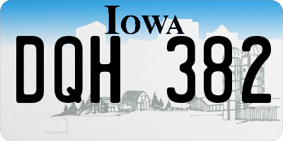 IA license plate DQH382