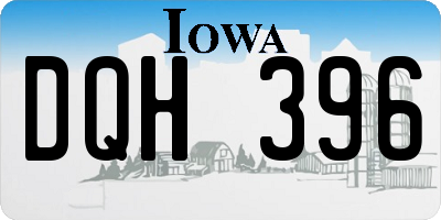IA license plate DQH396