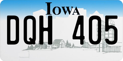 IA license plate DQH405