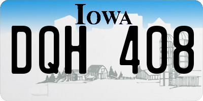 IA license plate DQH408
