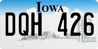 IA license plate DQH426