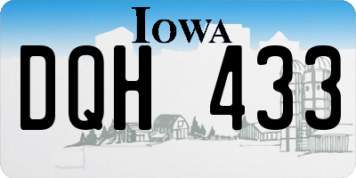 IA license plate DQH433