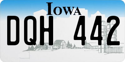 IA license plate DQH442
