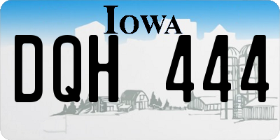 IA license plate DQH444