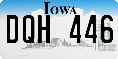 IA license plate DQH446