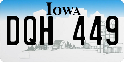 IA license plate DQH449