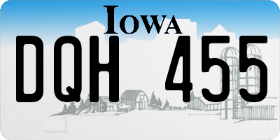 IA license plate DQH455