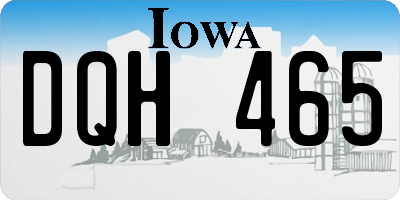 IA license plate DQH465