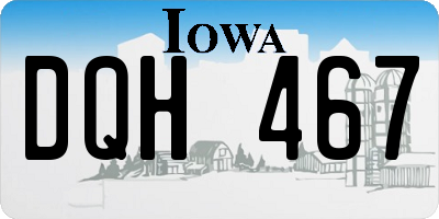 IA license plate DQH467
