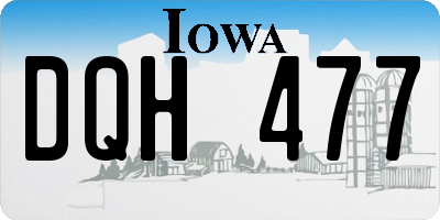 IA license plate DQH477
