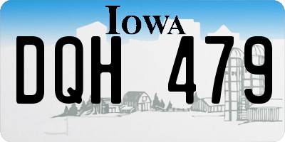 IA license plate DQH479