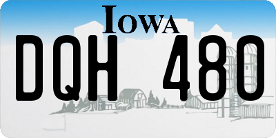 IA license plate DQH480