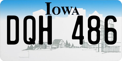 IA license plate DQH486