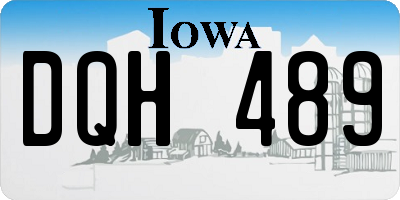 IA license plate DQH489