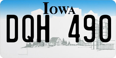 IA license plate DQH490
