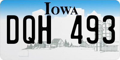IA license plate DQH493