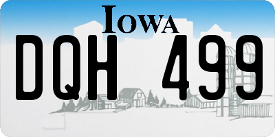 IA license plate DQH499