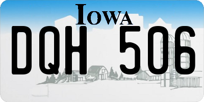 IA license plate DQH506