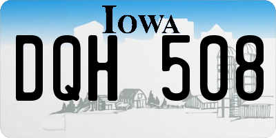 IA license plate DQH508