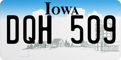 IA license plate DQH509