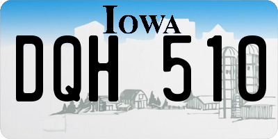 IA license plate DQH510