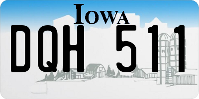 IA license plate DQH511