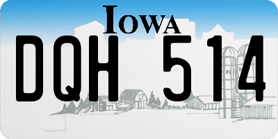 IA license plate DQH514