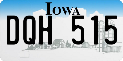 IA license plate DQH515