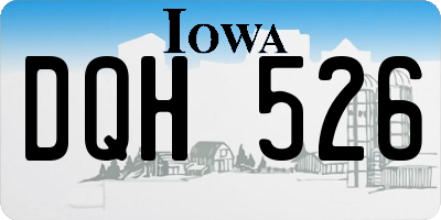 IA license plate DQH526
