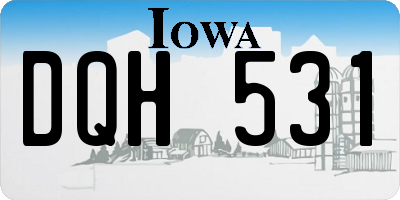 IA license plate DQH531